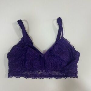 Savage x Fenty Floral Lace and Mesh Bralette 1X